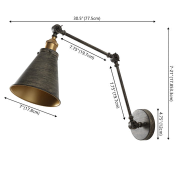 Rover 7" Adjustable Arm Metal LED Wall Sconce
